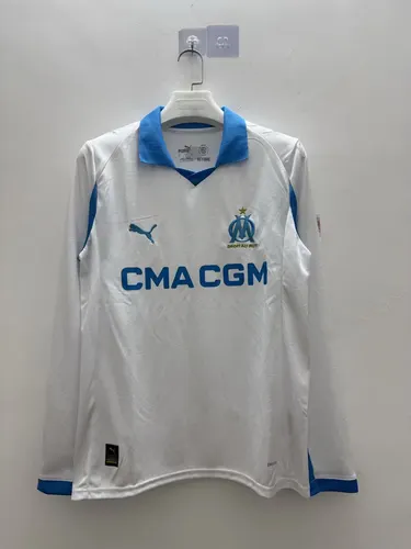 2025/2026 Long Sleeve Olympique de Marseille Home Football Jersey AAA fan-grade