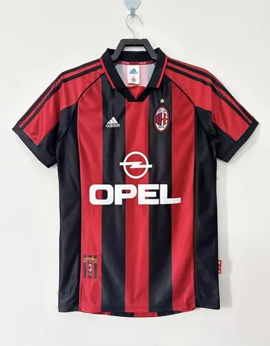Camiseta de fútbol de tercera local retro del AC Milan 1998-1999 Calidad Tailandesa