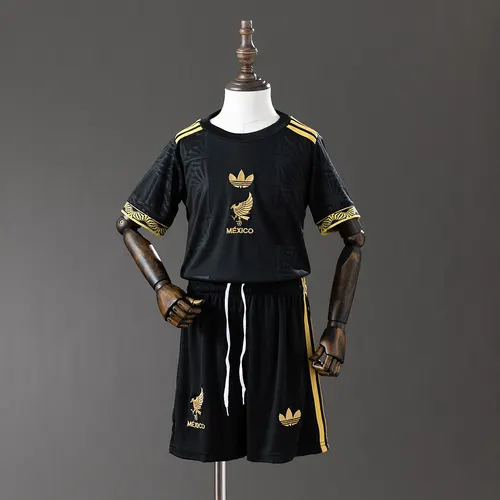 2025 Mexico National Special Edition Black Football Shirt AAA fan-grade Kids Size
