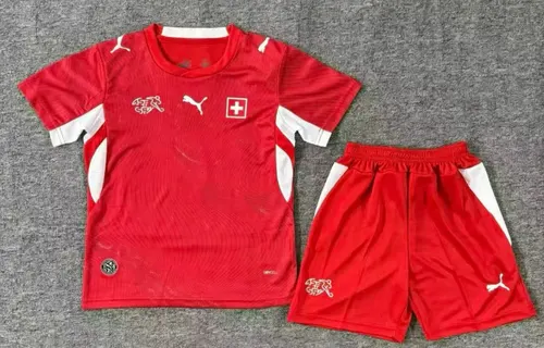 قميص سويسرا المنزلي 2026 جودة تايلاندية 1:1 مقاس أطفال