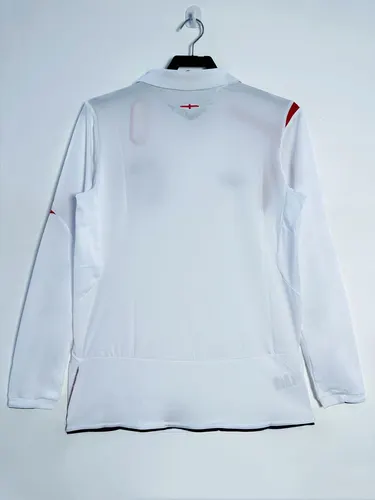 2006 レトロ 長袖 イングランド ホーム サッカージャージ タイ品質 — view 2