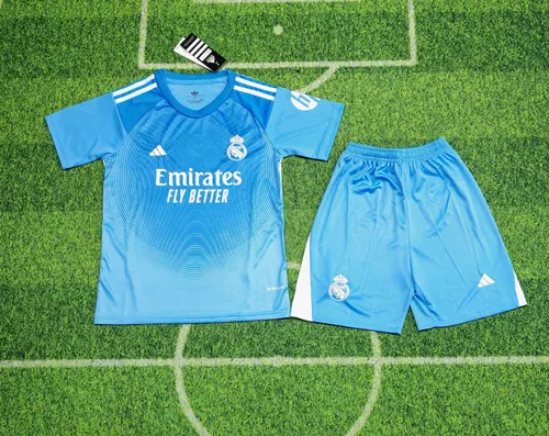 2025/2026 Real Madrid Special Edition Blue Football Jersey AAA fan-grade Kids Size