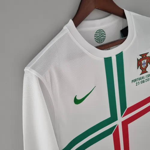 2012 Retro Langarm Portugal Auswärts Fußballtrikot — view 6
