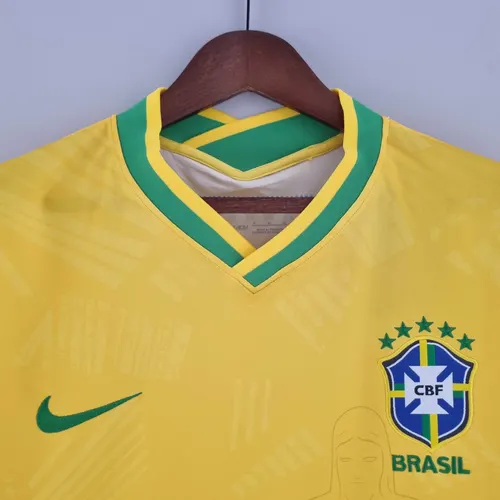 2022 Brazil Classic Soccer Jersey Yellow — view 3