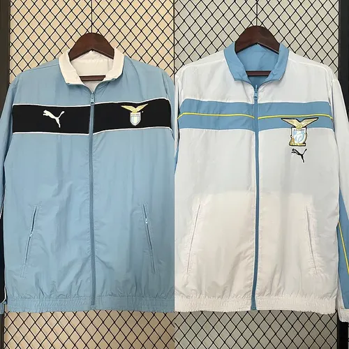 2024-2025 Lazio Reversible Windbreaker Blue-White Soccer Jersey AAA fan-grade