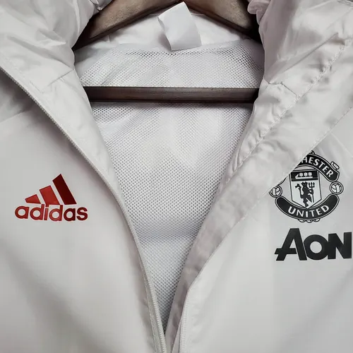 2021 Manchester United Jersey Windbreaker White(Black-Red Edge) — view 6