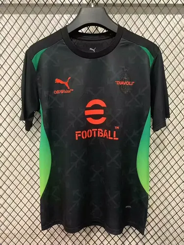 2025/2026 AC Milan Pre-match training uniforms Black Football Jersey AAA fan-grade