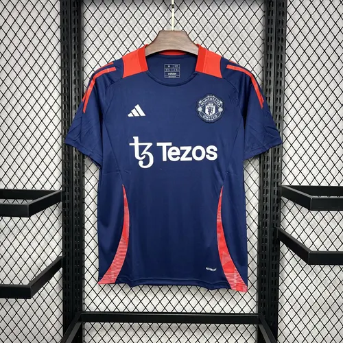 2024/2025 Manchester United Dark blue Pre-match training Jersey AAA fan-grade