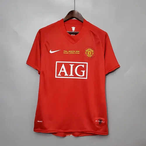 2007/2008 Retro Manchester United Home Champions League Edition Football Shirt AAA fan-grade