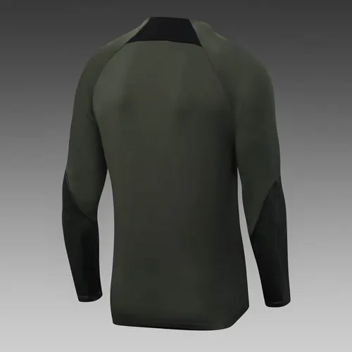 2023/2024 Barcelone Survêtement d'Entraînement à Demi-Tiré Vert Armée Maillot Ensemble — view 4