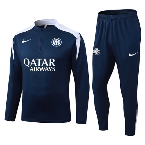 2025/2026 Inter Milan Half-Pull Training Suit Royal Blue Football Jersey AAA fan-grade Set