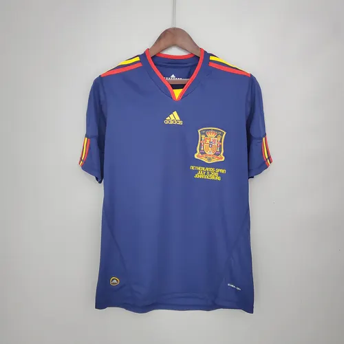 2010 レトロ スペイン アウェイ サッカーシャツ — view 1