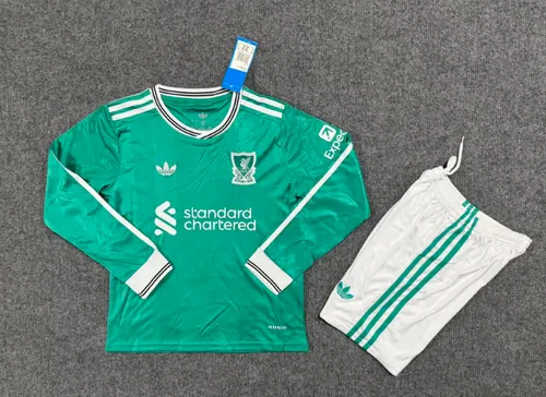 2025/2026 Long Sleeve Liverpool Third Away Football Jersey AAA fan-grade Kids Size