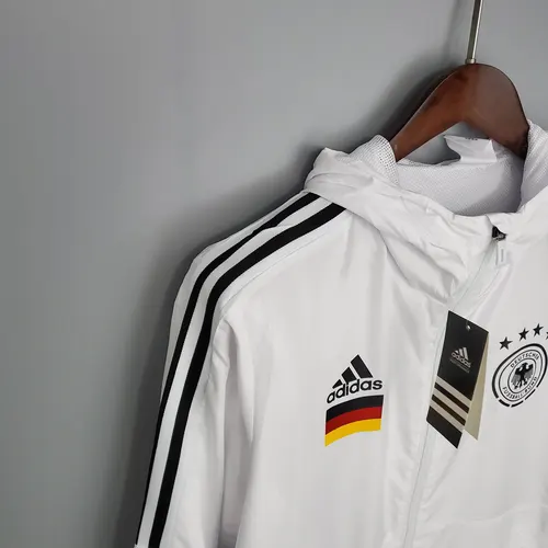 2021 Windbreaker Soccer Jersey Germany White — view 6
