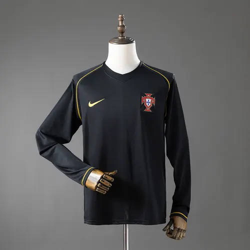 Maillot rétro 2006 Portugal Extérieur Manches Longues AAA qualité fan