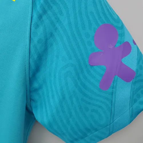 Camisa de Futebol 2021 Brasil Treino Azul Lago — view 9