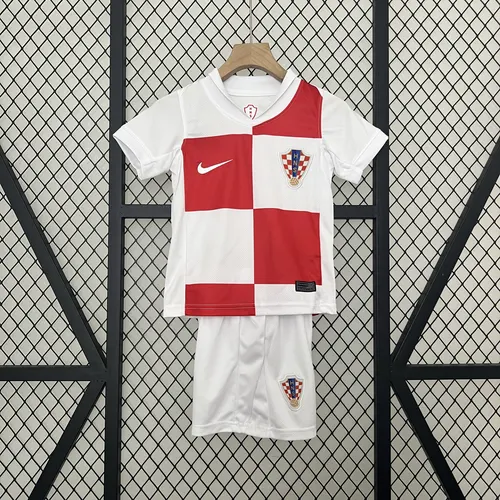2024 Croatia National Team Home Football Shirt AAA fan-grade Kids Size