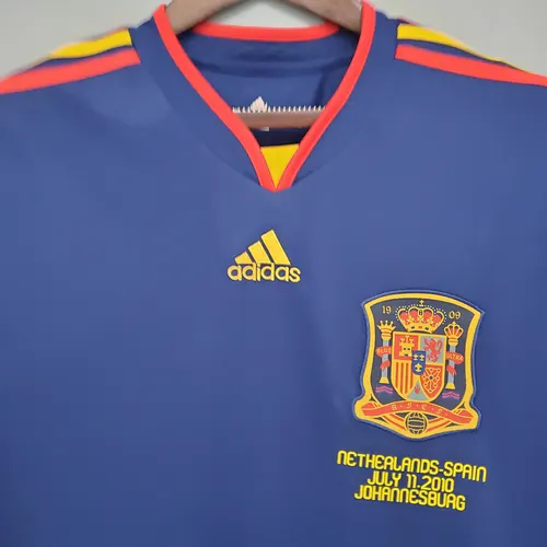 2010 レトロ スペイン アウェイ サッカーシャツ — view 3