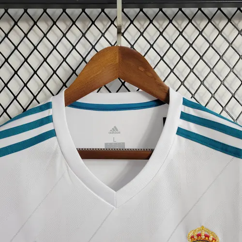 Camisa Principal do Real Madrid 2017/2018 Retrô Manga Longa — view 6