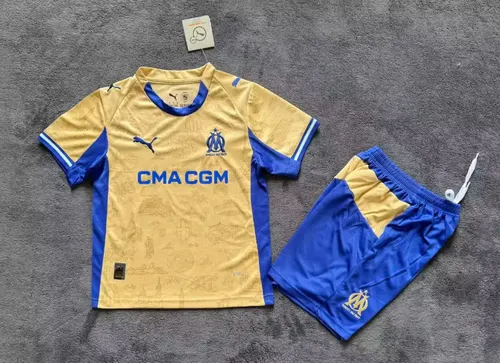 2025/2026 Olympique de Marseille Fourth Away Football Shirt AAA fan-grade Kids Size