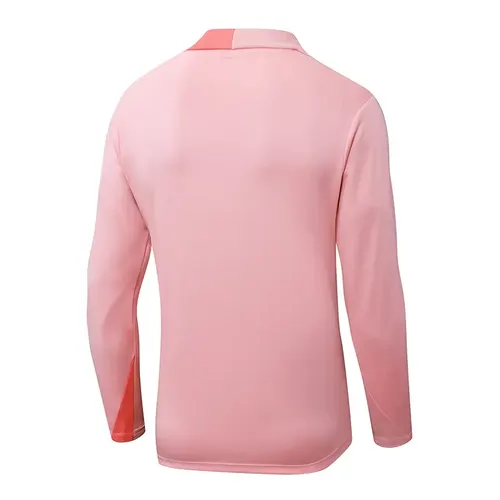 2025/2026 Barcelona Halb-Reißverschluss Trainingsanzug pink Trikot Set — view 4