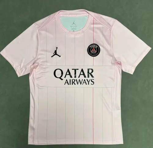 2025/2026 Psg Paris Saint-Germain Training Suit Pink Football Jersey AAA fan-grade