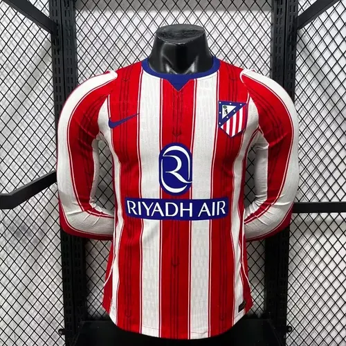 2026/2027 Long Sleeve Player Version Atletico Madrid Home Football Jersey 1:1 Thai Quality