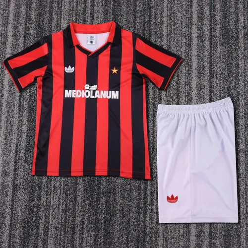 1990-1991 Retro AC Milan Home Football Shirt AAA fan-grade Kids Size