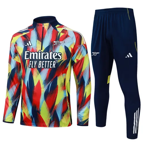 2025/2026 Arsenal Chándal Semi-Cremallera Color Inyección Tinta Camiseta Fútbol Calidad Thai Set