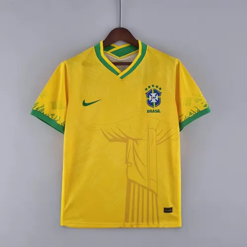 2022 Brazil Classic Soccer Jersey Yellow — view 1