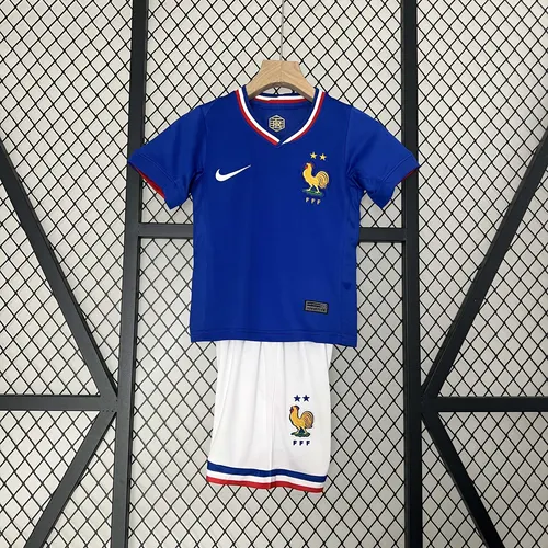 2024 France Home Football Shirt AAA fan-grade Kids Size
