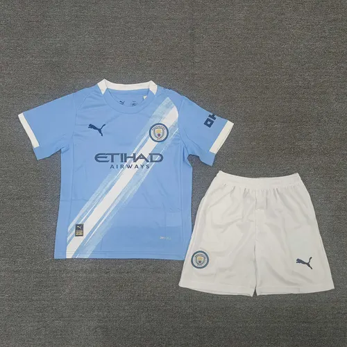 2025/2026 Manchester City Home 01 Football Jersey AAA fan-grade Kids Size