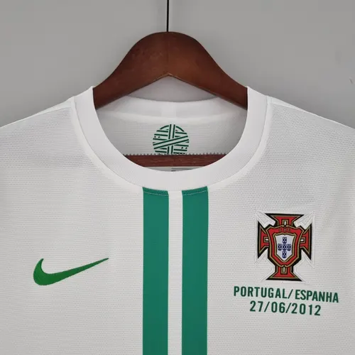 2012 Retro Langarm Portugal Auswärts Fußballtrikot — view 3