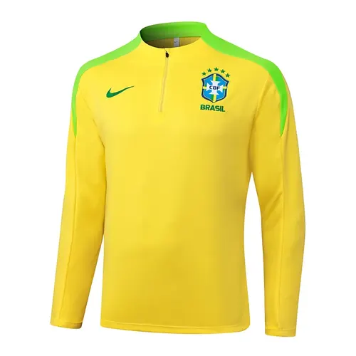 2025/2026 Conjunto de Treino Meia-Puxada Brasil Amarelo — view 3