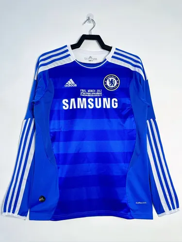 Maillot de football domicile manches longues rétro Chelsea 2011/2012 Qualité Thaï
