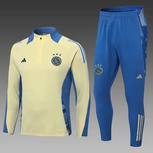 2024/2025 Ajax Half-Pull Training Suit Yellow Football Shirt AAA fan-grade Set