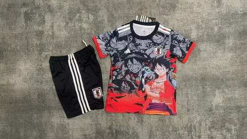 Camisa de Futebol Cinza Anime do Japão 2025/2026 Qualidade Tailandesa Tamanho Infantil
