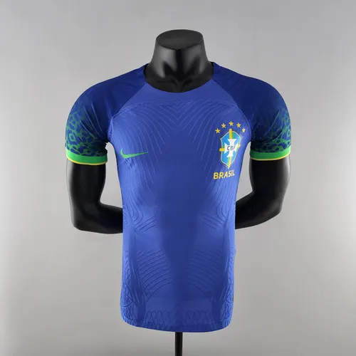 2022 FIFAワールドカップ プレイヤーバージョン ブラジル アウェイ サッカージャージ — view 1