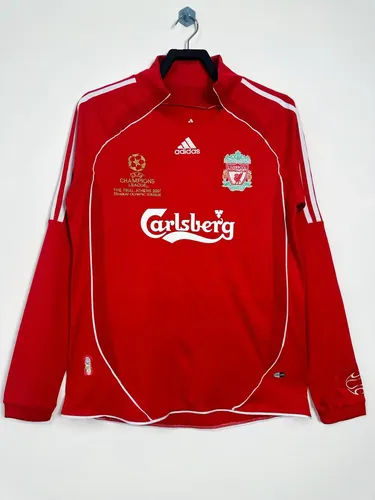 2006/2008 レトロ リバプール チャンピオンズリーグ版 ホーム 長袖 サッカージャージ タイ品質