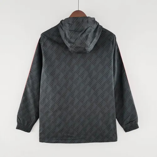 2022/2023 Manchester United Windbreaker Black Red Edge — view 2
