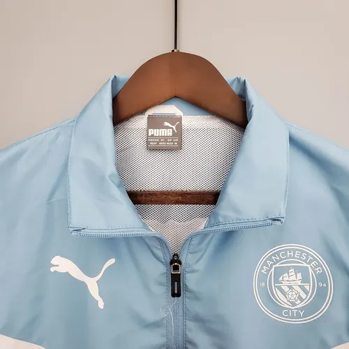 2021/2022 Manchester City Trikot Windbreaker Blau Und Weiß — view 3