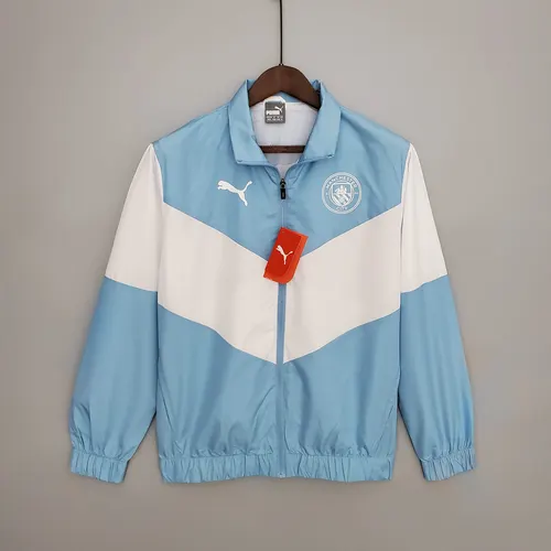2021/2022 Manchester City Trikot Windbreaker Blau Und Weiß — view 1