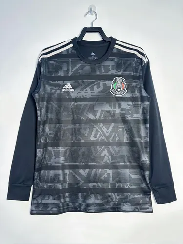 2019 Retro Long Sleeve Mexico Home Soccer Jersey AAA fan-grade — view 1