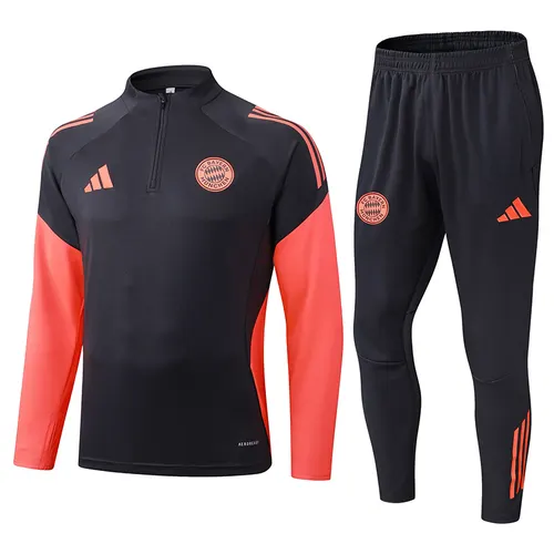 2025/2026 Bayern Munich Half-Pull Training Suit Dark Gray Football Shirt AAA fan-grade Set