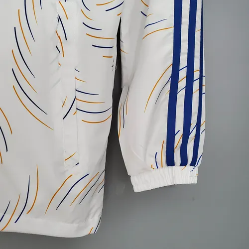 Corta-Vento Real Madrid Branco (Borda Azul) 2021/2022 — view 8