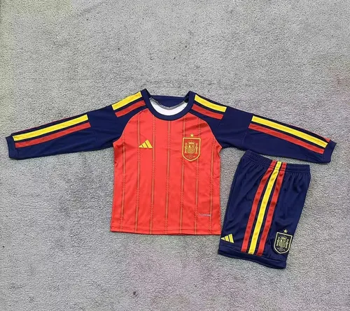 2026 Long Sleeves Spain National Team Home Football Shirt AAA fan-grade Kids Size