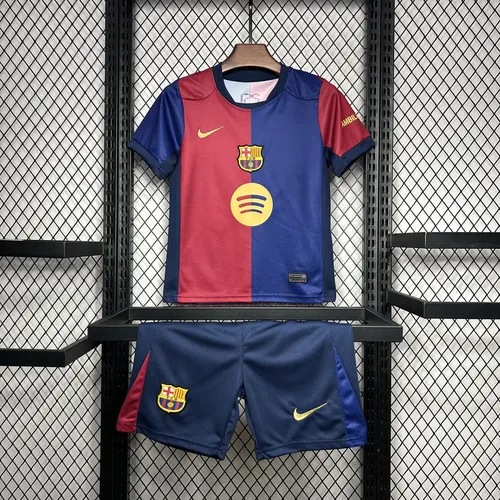 2024/2025 Barcelona Home No Spotify Football Shirt AAA fan-grade Kids Size