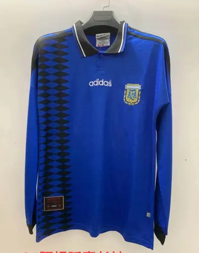 1994 Retro Langarm Argentinien Nationalmannschaft Auswärts-Fußballtrikot 1:1 Thai-Qualität