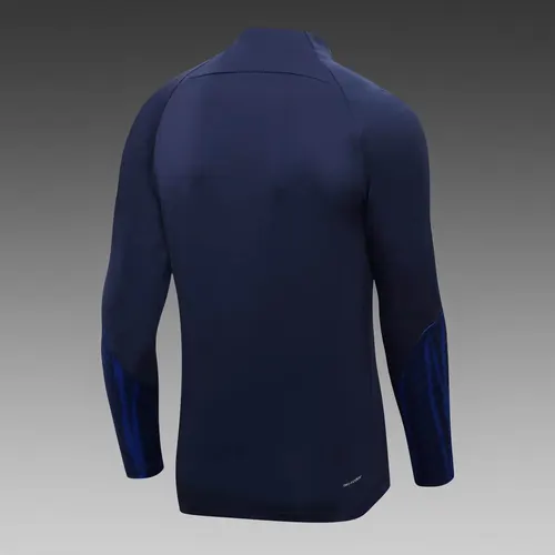 Ensemble de survêtement demi-traction France 2022 Bleu Royal Maillot de football — view 4