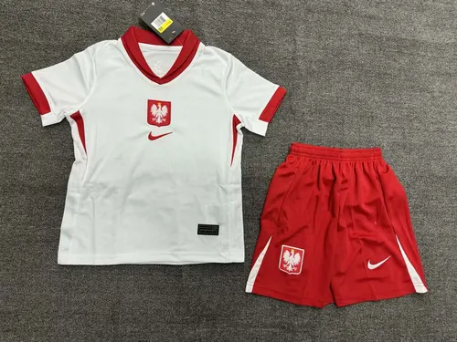 2024 Poland Home Football Shirt AAA fan-grade Kids Size